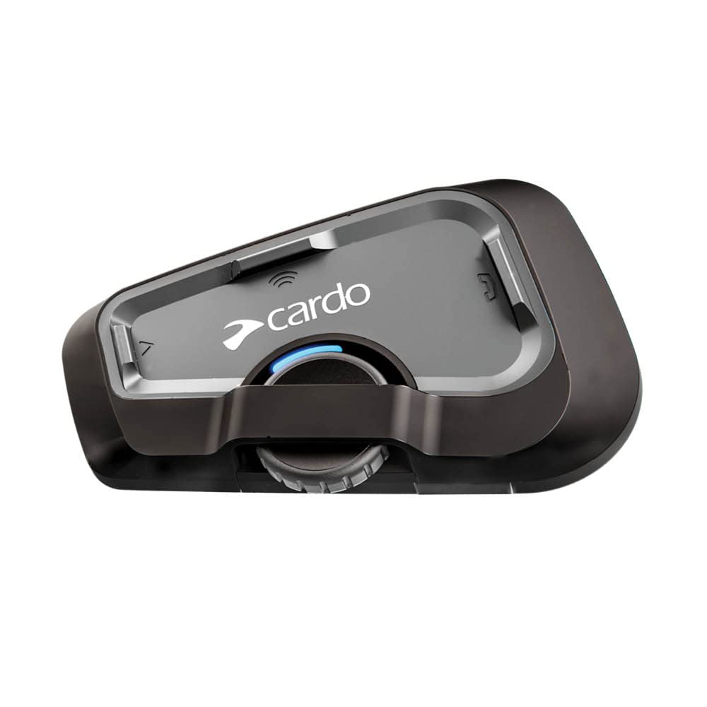 Cardo Freecom 4X Solo Motorrad Bluetooth Gegensprechanlage Kit Einzelpackung Schwarz Kommunikationssystem
