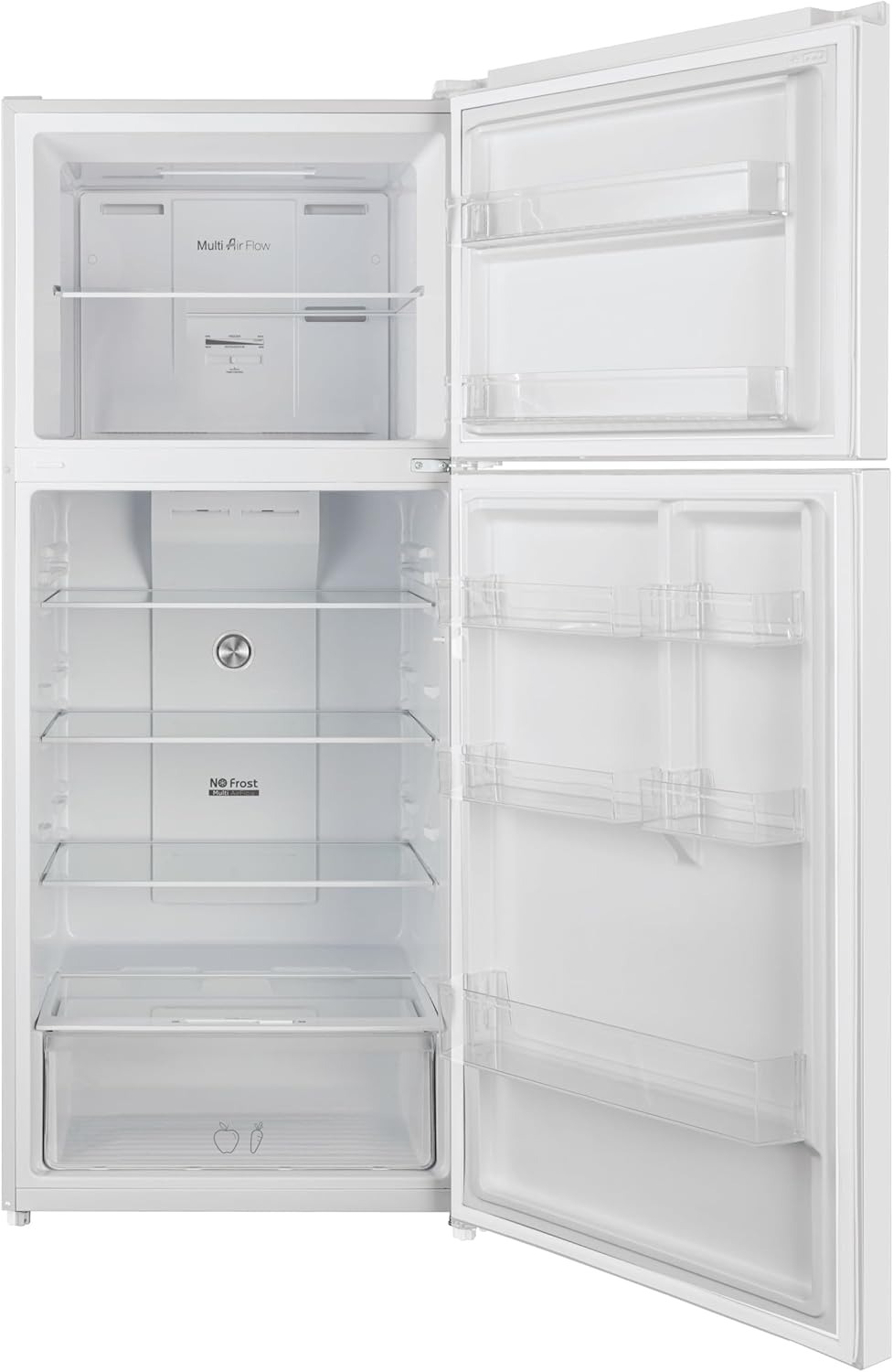 CANDY Frigorifero Doppia Porta con Display, 410 Litri, No Frost, Classe E, Congelatore Superiore da 100 L, Porta Reversibile, Luce LED, 168 x 70,5 x 70,5 cm (A x L x P), Bianco, CDG5T717EW