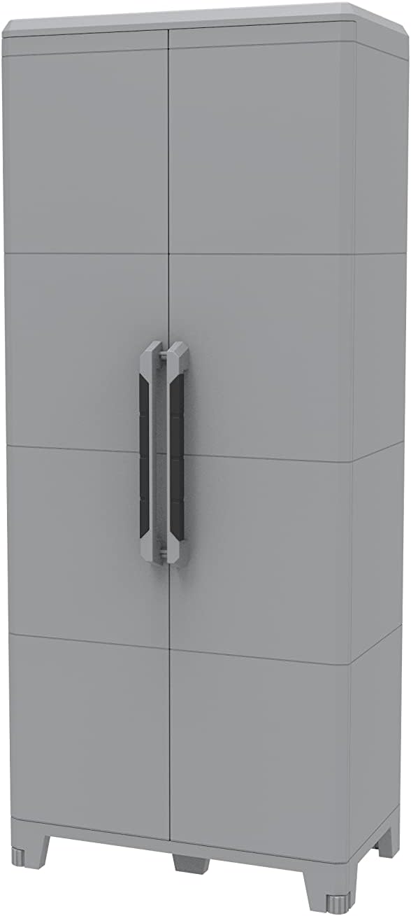 Terry, Transforming Modular 4 Multifunctional High Wardrobe for Indoor Outdoor, Two Doors, Material: Plastic, Dimensions: 78 x 43.8 x 185 cm