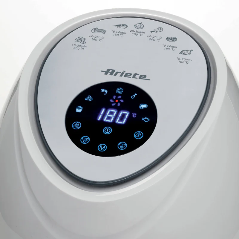 Friggitrice ad aria XXL 1800W, 7L, 2,8kg capacità cottura, 12 programmi preimpostati - Bianco