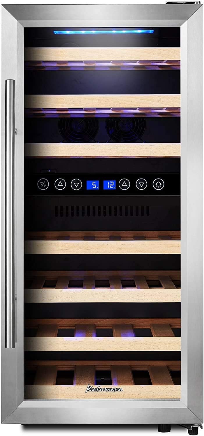 Kalamera 2 Zone Wine Cabinet 33 Bottles 100 Litres