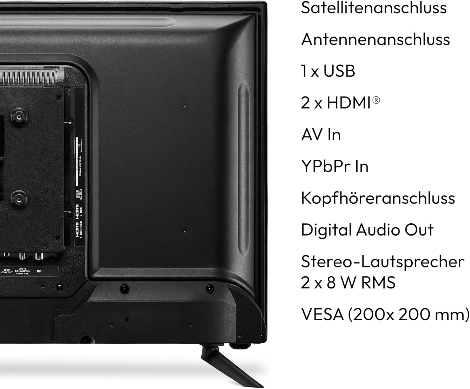MEDION 100,3 cm (40 Zoll) Full HD Fernseher (integrierter DVD-Player, Triple Tuner Receiver DVB-T2 DVB-C DVB-S2, 2 x HDMI, USB, Sleeptimer, Mediaplayer, VESA, CI+, MD 840001)