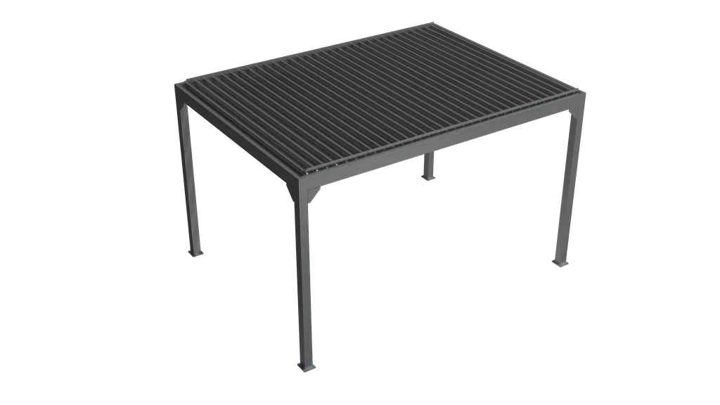Metalcraft Pergola mit Gitterdach, 3x3m, handbetrieben, anthrazit