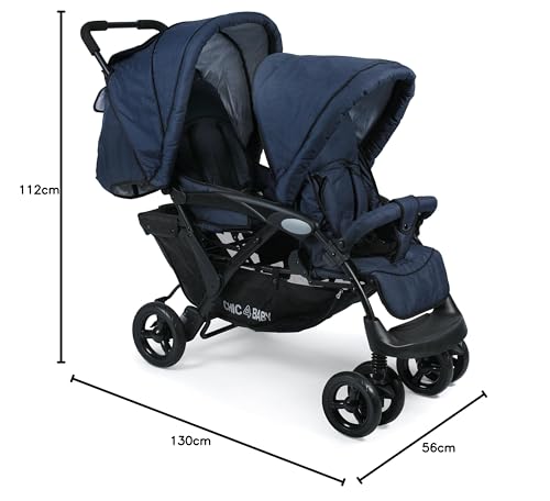 Chic 4 Baby 274 52 Passeggino Gemellare Duo, Jeans blu navy, blu : Amazon.it: Prima infanzia