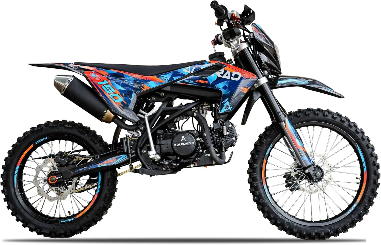 Alfarad Pocketbikes, 16 Zoll, Blau, T6 150cc19/ Dirtbike Dirt Bike CrossBike Enduro pocket