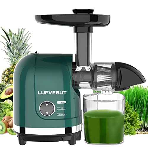 Vegetable Juicer for Celery Wheatgrass Spinach Ginger, Fruit Juicer Machines Slow Masticating Juicer Cold Press Juice Extractor Pulp Separated, Quiet Motor, Dishwasher Safe, Easy To Clean, BPA Free : Home & Kitchen