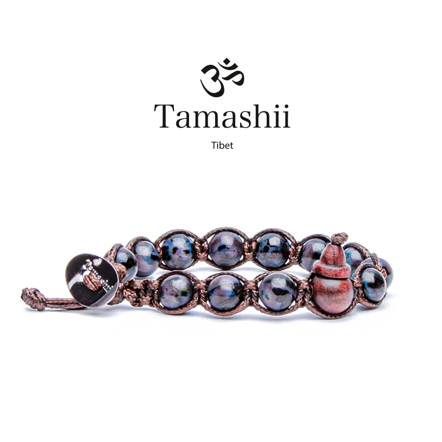 Bracciale Tamashii in indigo gabbro a un giro BHS900-260