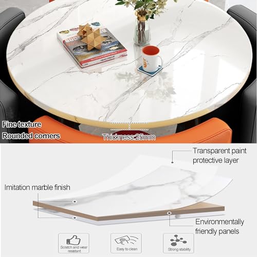 YHKJLYH Set Tavolo E Sedie da Bar per La Colazione da Cucina, Combinazione di Tavolo e Sedia per Reception, Tavolo Rotondo E Sedie Salvaspazio da 80 cm, Mobili Moderni in Stile per Il Tempo Libero, : Casa e cucina