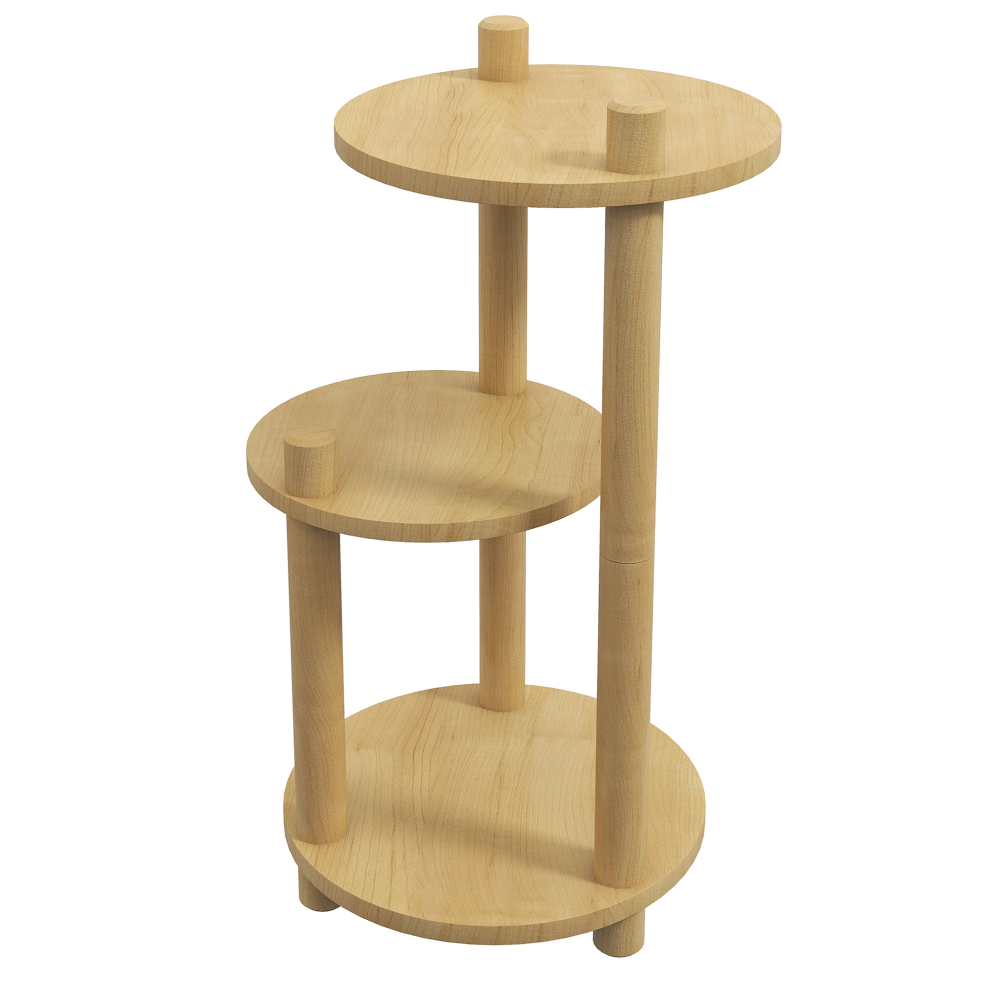 Outsunny Holzblumenregal, Blumenständer mit runden Regalen, Blumentöpfe Ständer, 3 Ebenen