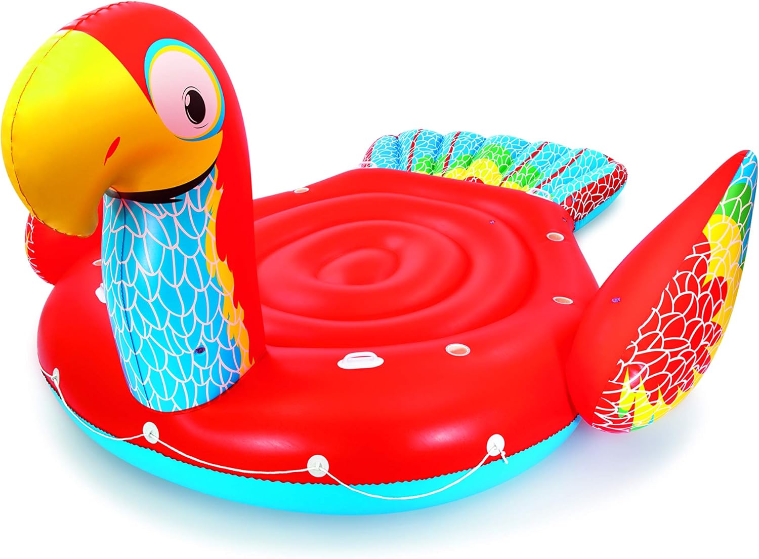 Bestway- Isola Gonfiabile Palme Tropicali Animale, Multicolore, 147cm x 147cm x 22 cm, 43410