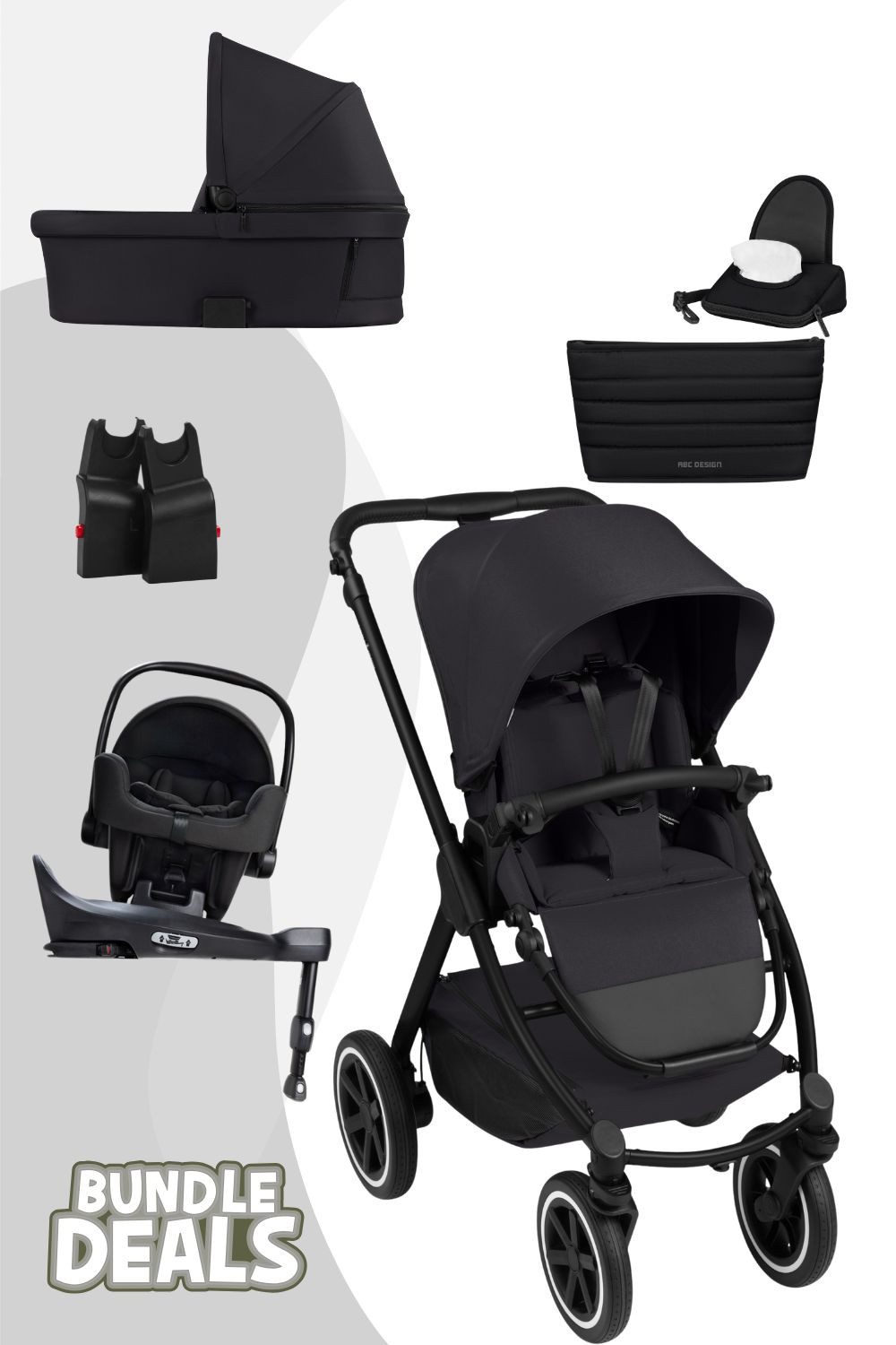 Kombi-Kinderwagen ABC Samba 2 Set mit Graco SnugLite i-Size inkl. Snug Turn Base