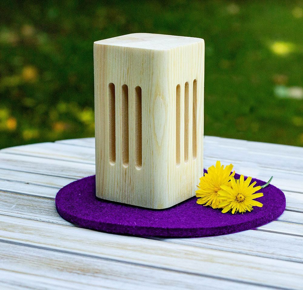 Diffuser Zirbenholz Diffusor mit Bimsstein-Verdufter eckig