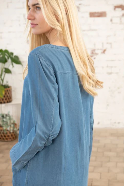 Lighthouse Eliza Tencel Dress , Denim