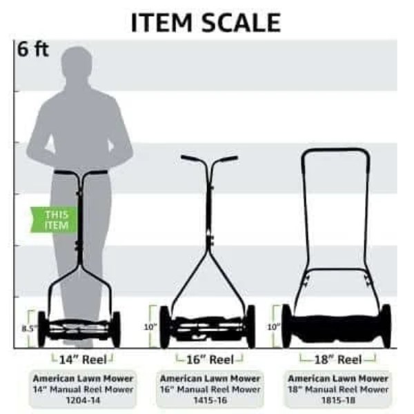 14 in. 4-Blade Manual Walk Behind Reel Lawn Mower 1204-14