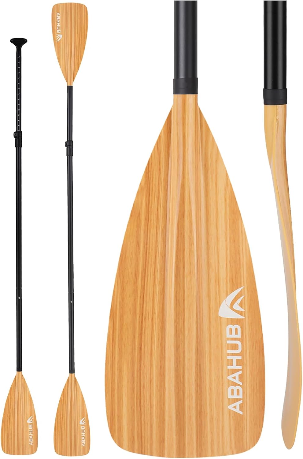 Abahub Pagaia SUP Alluminio Remi SUP Paddle Stand Up Paddle Telescopico 173-213 cm per Tavola da Surf Canoa SUP, Lama in Nylon di Plastica in Nero/Blu/Verde/Rosso/Arancione/Giallo