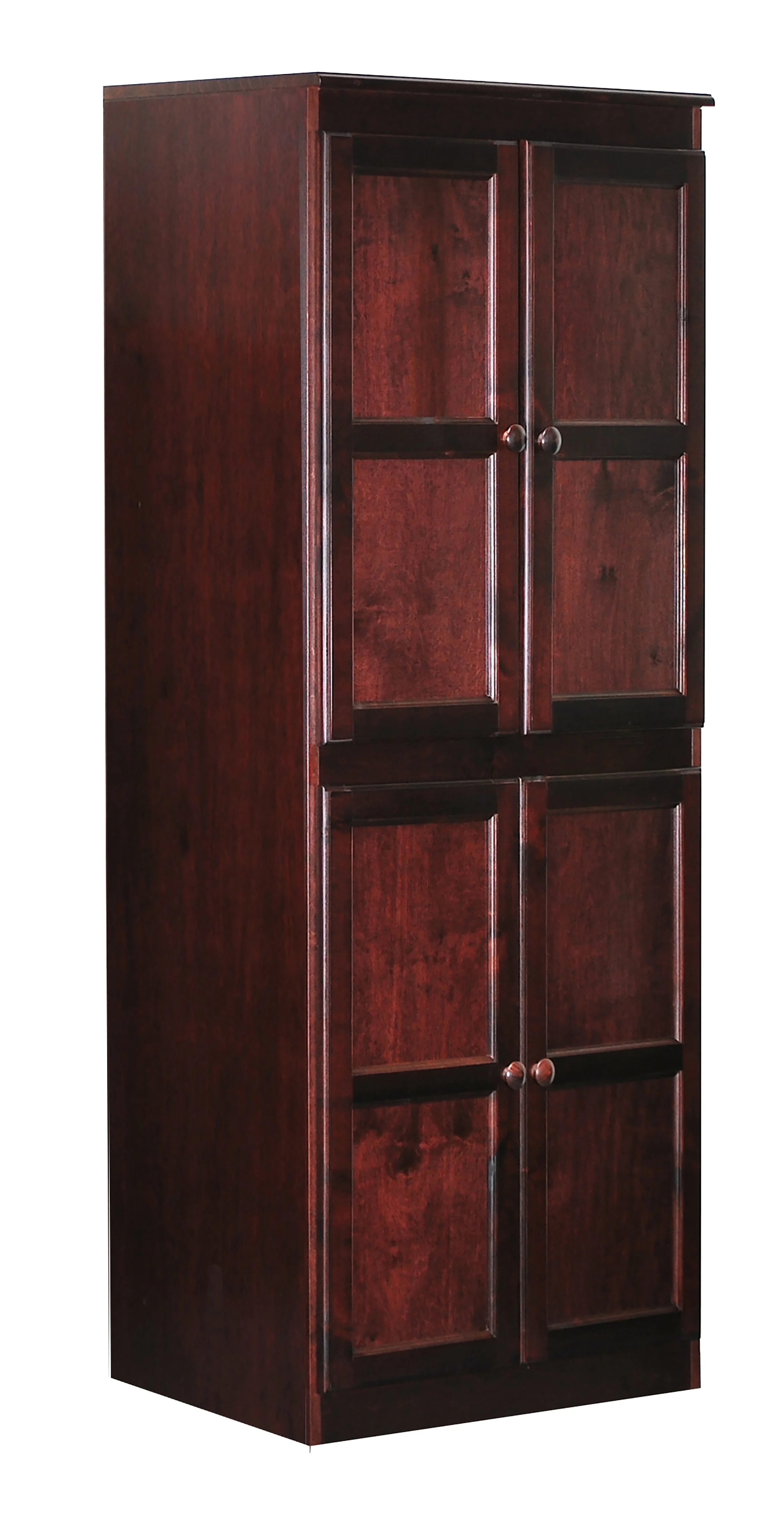 Concepts in Wood Storage Cabinet, 72 inch with 5 Shelves - Cherry Finish