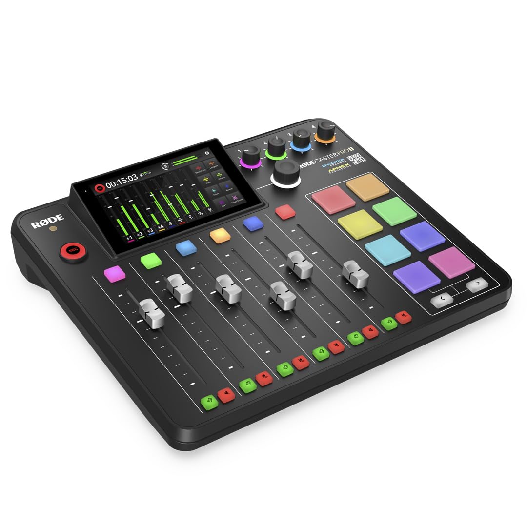 RØDECaster Pro II Alles in 1 Produktionslösung für Podcast Streaming Musikproduktion Inhaltserstellung Schwarz