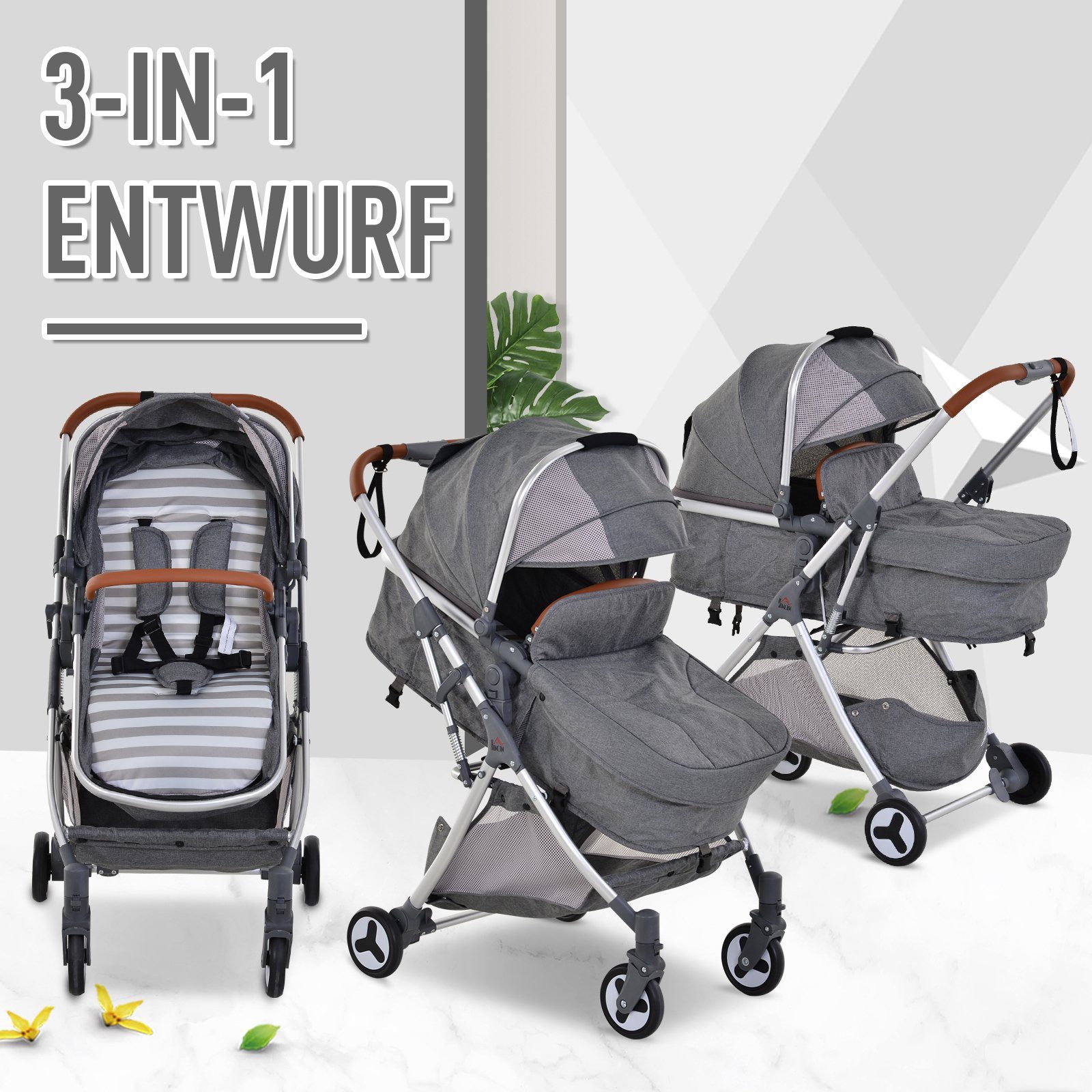Kinder-Buggy 2-in-1 Kinderwagen
