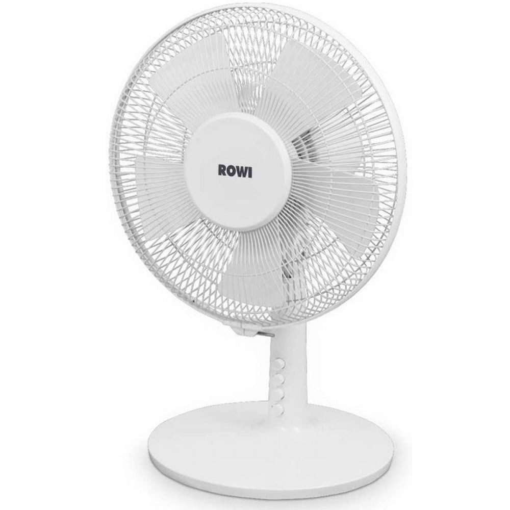 Luftbefeuchter Rowi Tisch-Ventilator Durchmesser 30 cm, 40 Watt, 3 Stufen, weiss