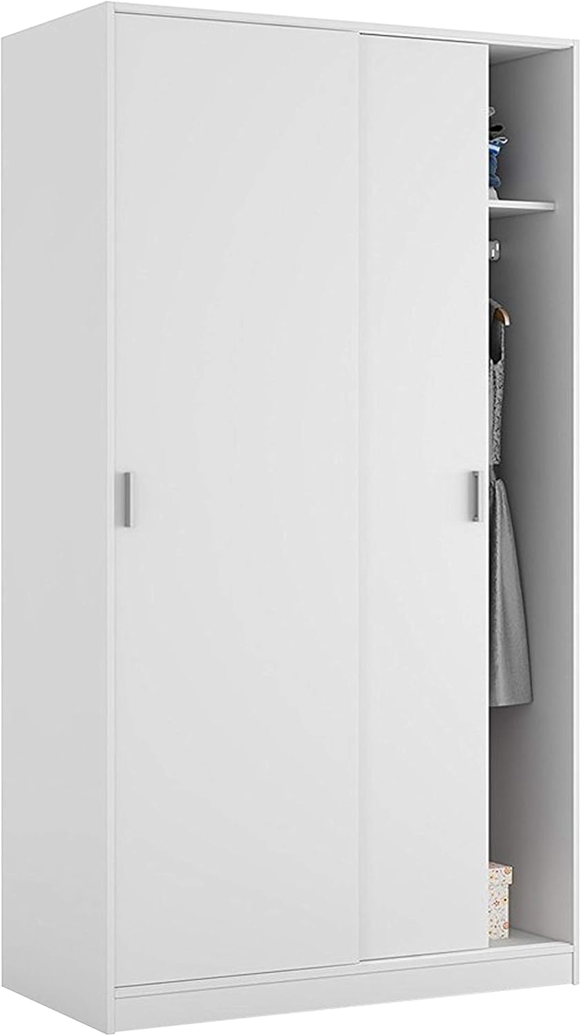 13Casa Jenny B01 Sliding Door Wardrobe, Melamine, 100 x 50 x 200 cm