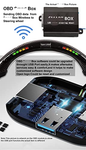 Volante Per Auto Compatibile Per B&enz Per Smart 451 Volante In Vera Fibra Di Carbonio : Auto e Moto