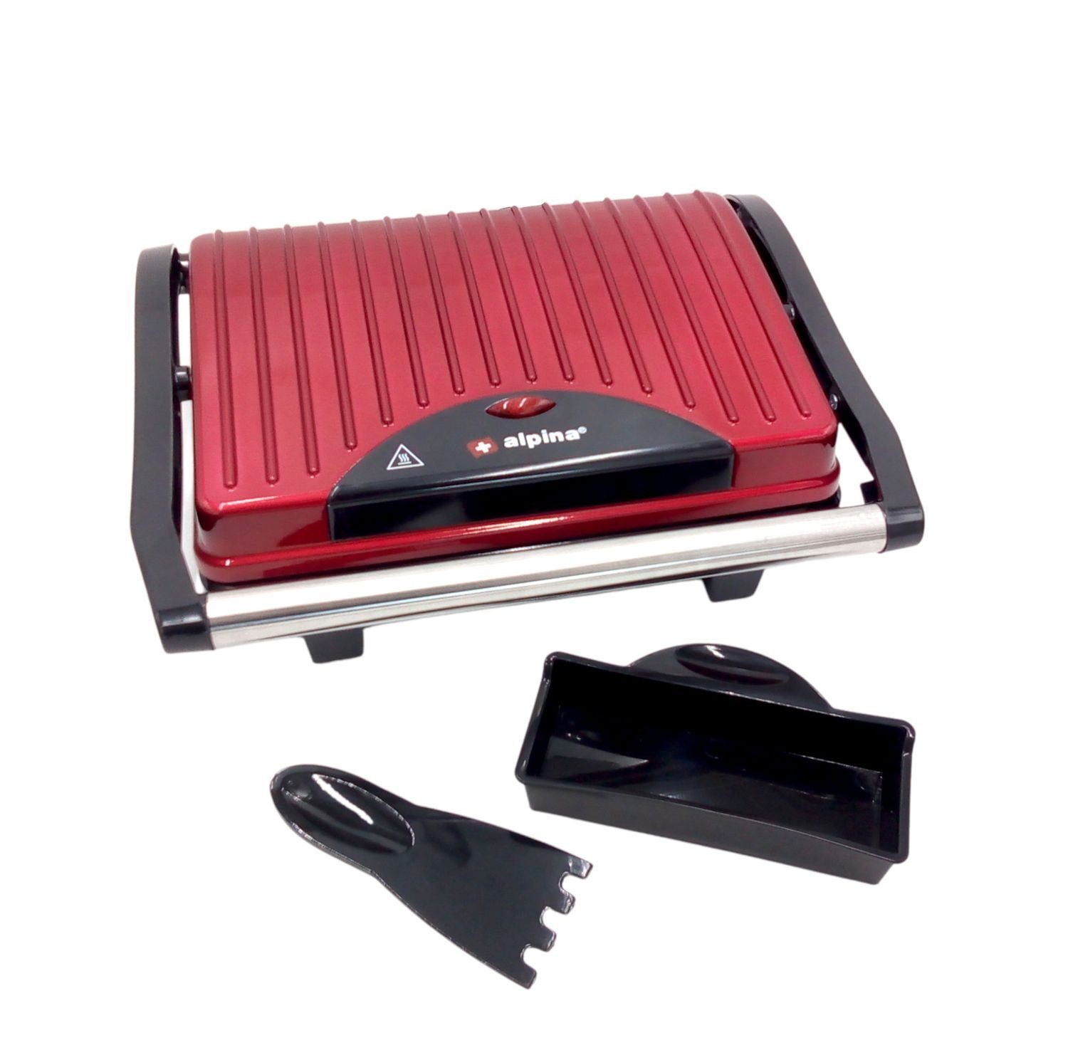 Tischgrill Kontaktgrill 1000W Optigrill Elektrogrill Tischgrill 2 Grillplatten