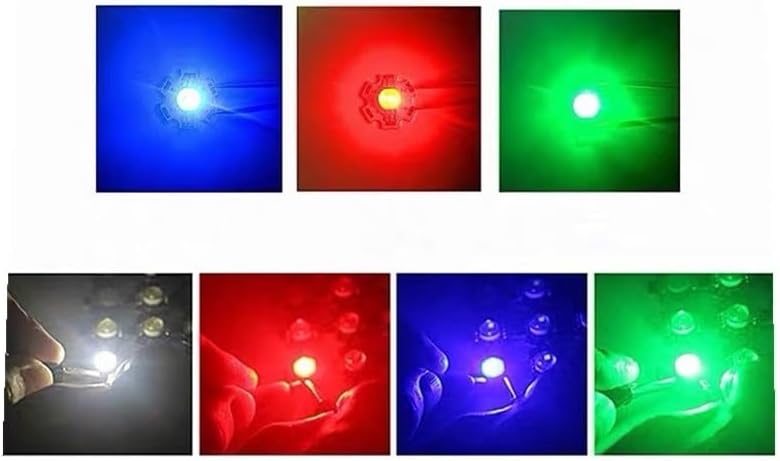 1000 Stück LED 0,5 W 1 W 3 W 3 V 35 mli 45 mli Hochleistungs-Lampenperlen Warmweiß Blau Rot Grün Gelb Rosa RGB-Chip für Leuchtmittel (Farbe: Grün, Größe: 3 W, 45 ml, 700 mA)