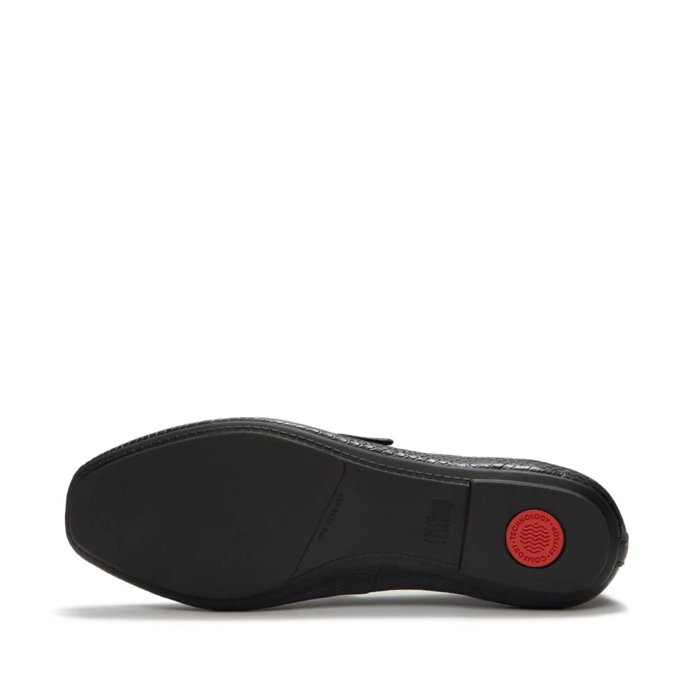 FitFlop Delicato Snake Mary All Black