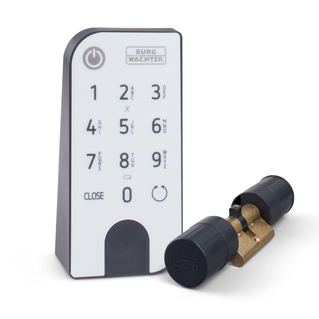 Elektronisches Türschloss secuENTRY ENTRY Home 2.0 mit Keypad Zahlencode App Funköffnung Zylinder für Türen bis 118 mm IP53