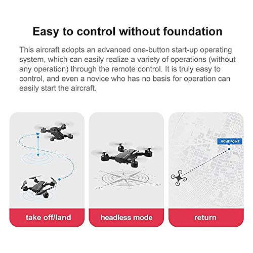 RFZHANZ Rc Droni Pieghevoli con videocamera 4K HD per Adulti Quadricottero RC WiFi FPV Video Live Altitude Hold modalità Senza Testa Decollo a Una Chiave per Bambini o Principianti : Giochi e giocattoli