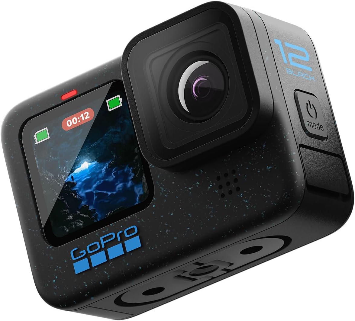 GoPro HERO12 Black - Cámara de acción a Prueba de Agua con Video 5.3K60 Ultra HD, Fotos de 27MP, HDR, Sensor de Imagen de 1/1.9