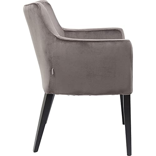 Kare Design Black Mode Velvet Sedia con Braccioli, Grigio, 87x58x67cm : Amazon.it: Casa e cucina