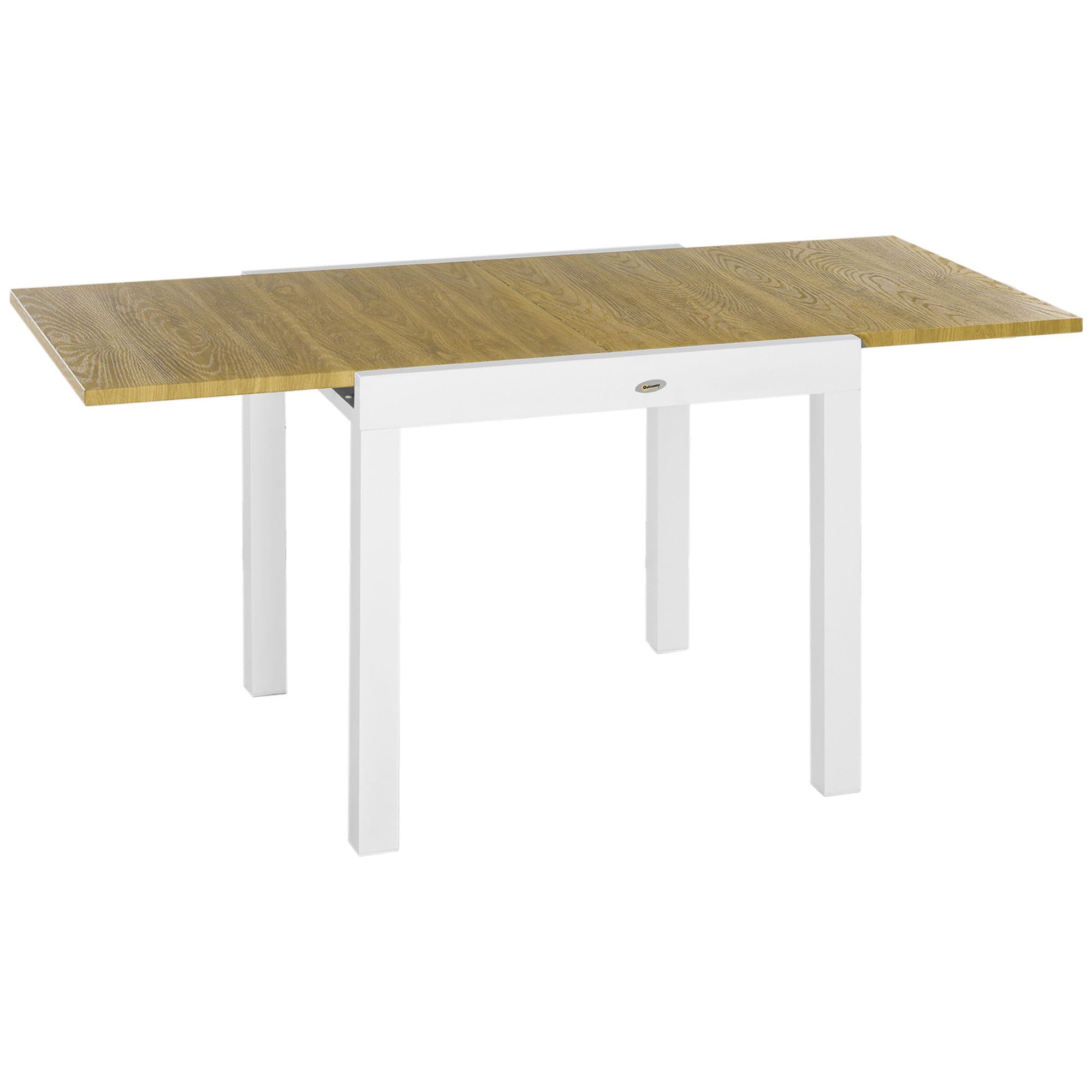 Outsunny Gartentisch Outdoor-Tisch, wetterbeständig, Holzoptik, 160 x 80 x 75cm, Braun + Weiß