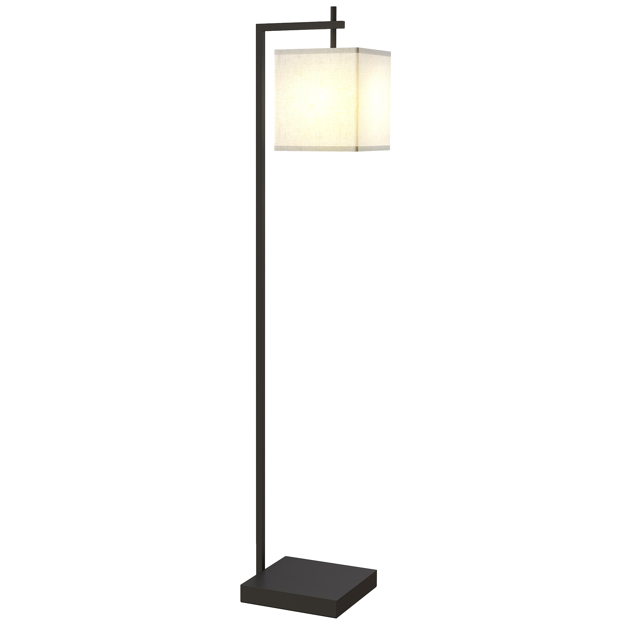 HOMCOM Stehlampe mit 10 Helligkeitsstufen und einstellbarer Farbtemperatur, Fernbedienung und 9W Lampe, Schwarz