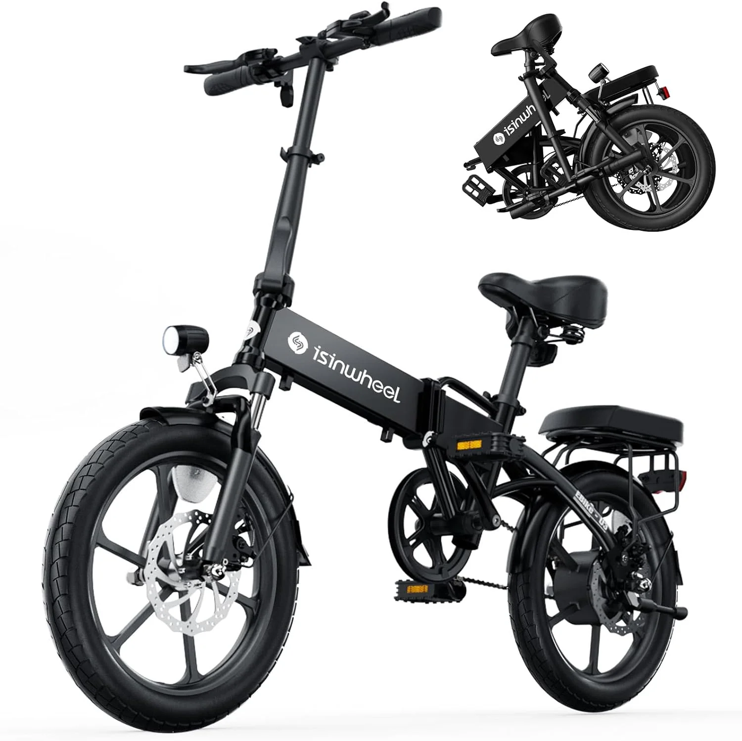 Elektrische fiets voor volwassenen, 500W motor, 20 mph opvouwbare e-bike, 14