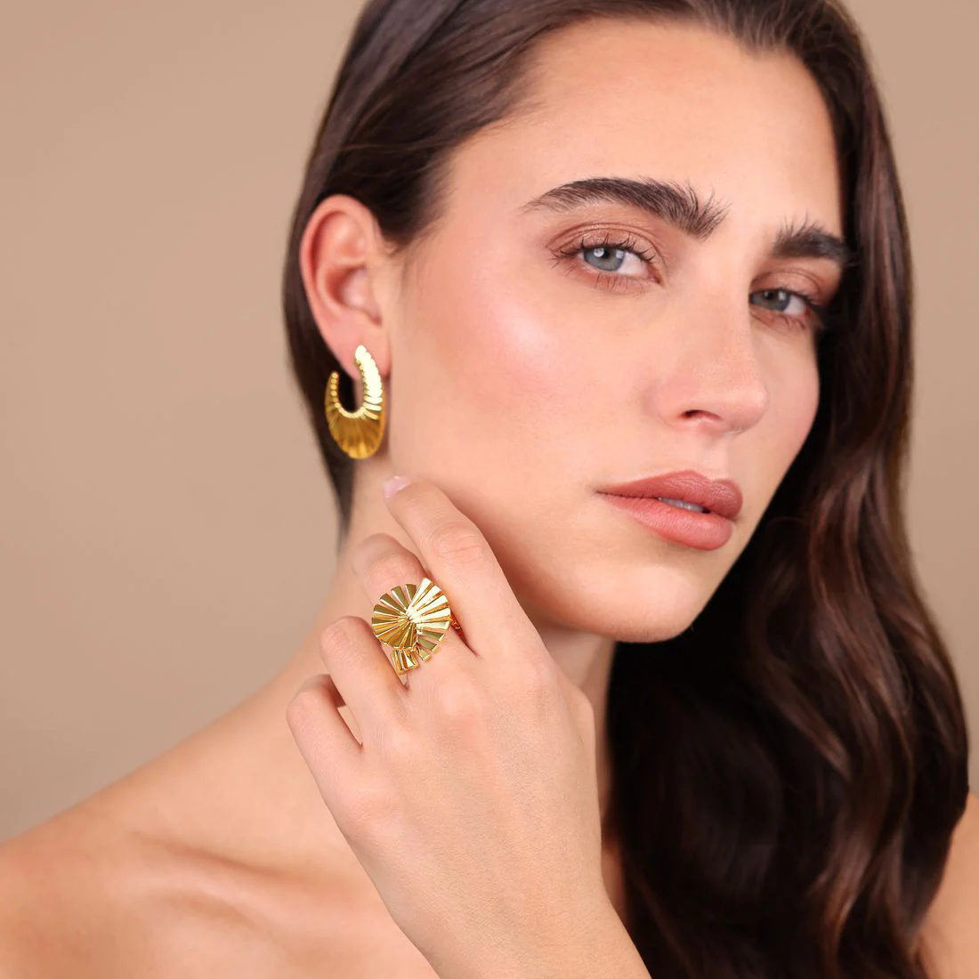 Anello Etrusca Gioielli cocktail Cleopatra WSET00904.YG