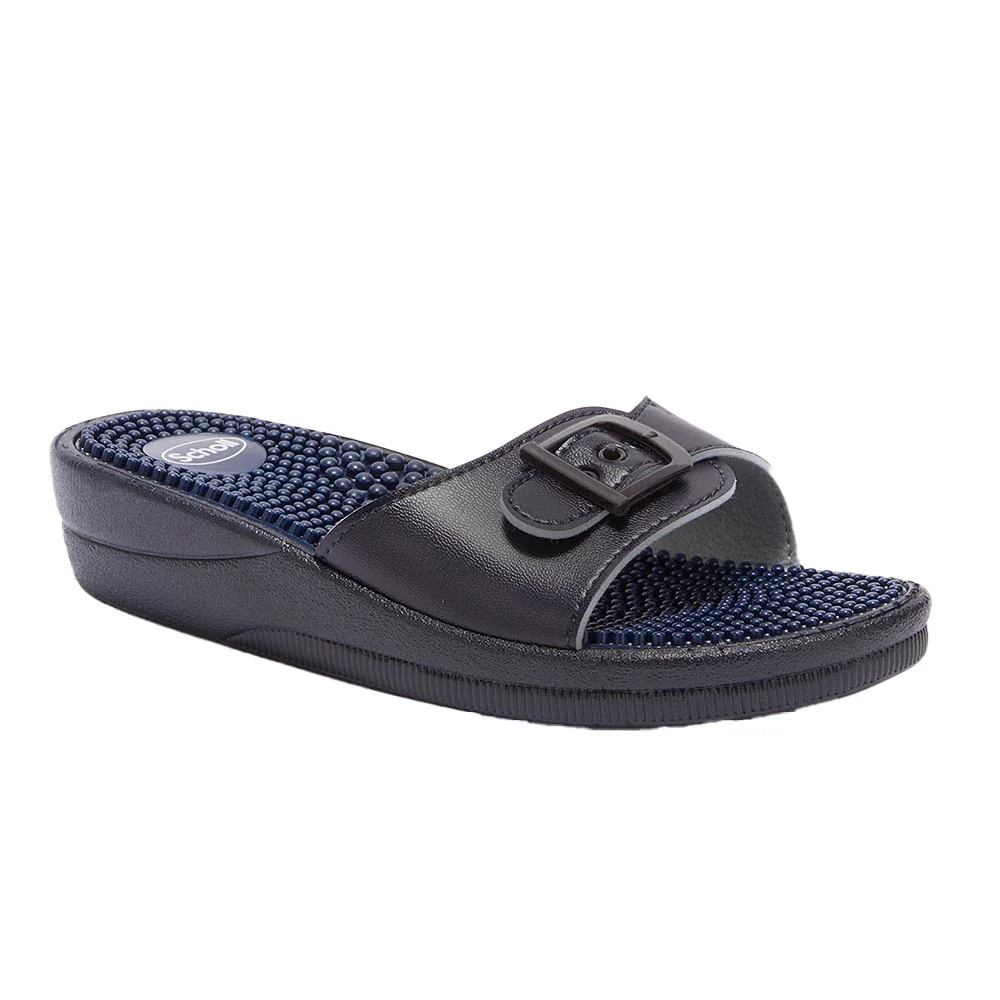 Scholl New Massage Navy Blue Pantolette