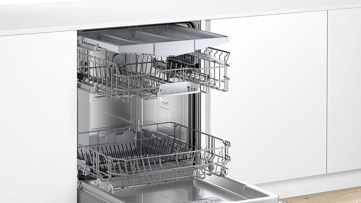 Bosch Elettrodomestici SMV2HVX02E Serie 2, Lavastoviglie da incasso a scomparsa totale, Home Connect, Diagnostica da remoto, Assistente al lavaggio, Programma Preferito, InfoLight, 3 cestello, 60 cm