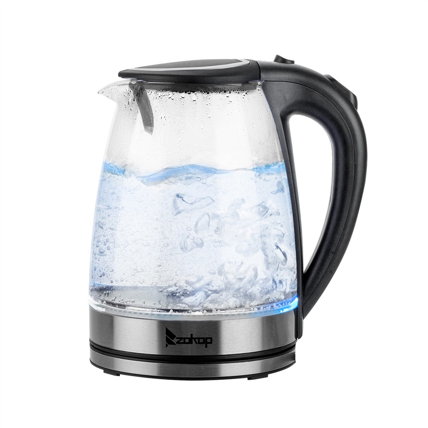 Wasserkocher Glas Wasserkocher mit 1.8 Liter Volumen, 220V 2200 Watt