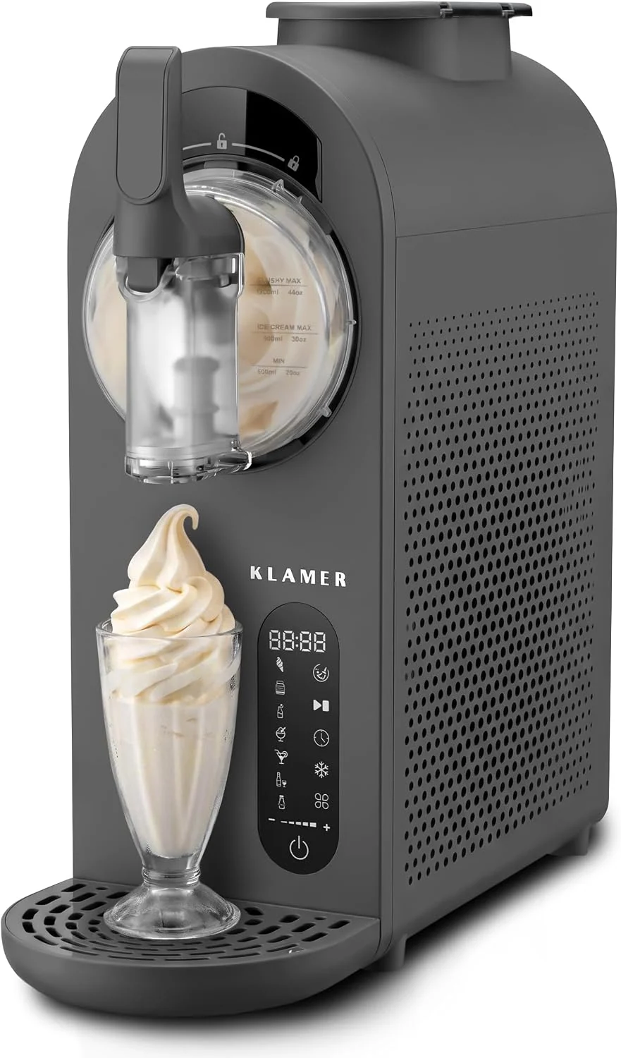 KLAMER Softeismaschine, Eismaschine & Slush Maschine mit 7 Programmen