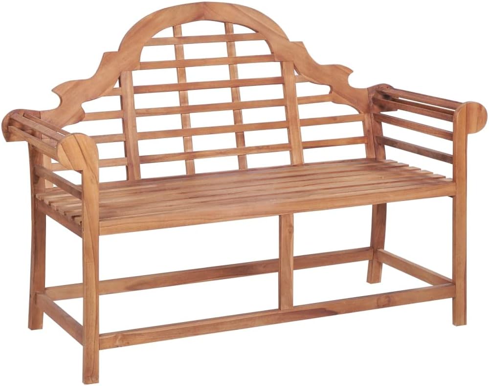 vidaXL Garden Bench 127 x 58.5 x 92.5 cm Solid Teak Wood