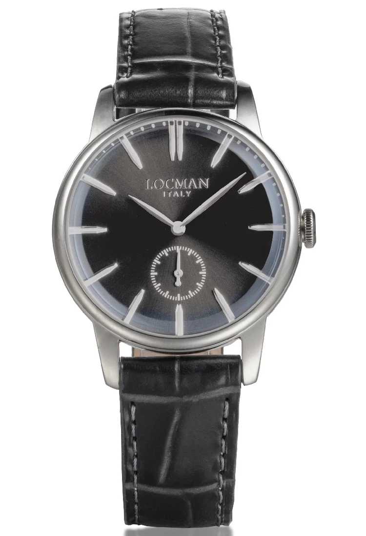 Locman 1960 37mm nero piccoli secondi pelle 0257A01A-00BKNKPK