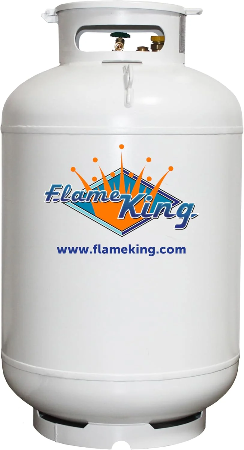Flame King 420LB ASME Vertical Propane Tank, White
