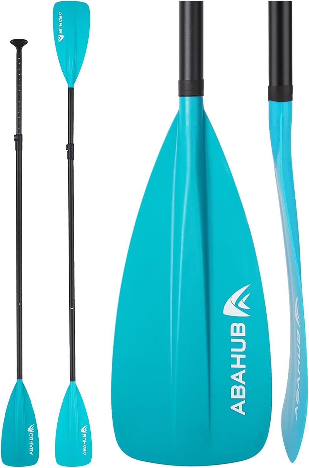Abahub Pagaia SUP Alluminio Remi SUP Paddle Stand Up Paddle Telescopico 173-213 cm per Tavola da Surf Canoa SUP, Lama in Nylon di Plastica in Nero/Blu/Verde/Rosso/Arancione/Giallo