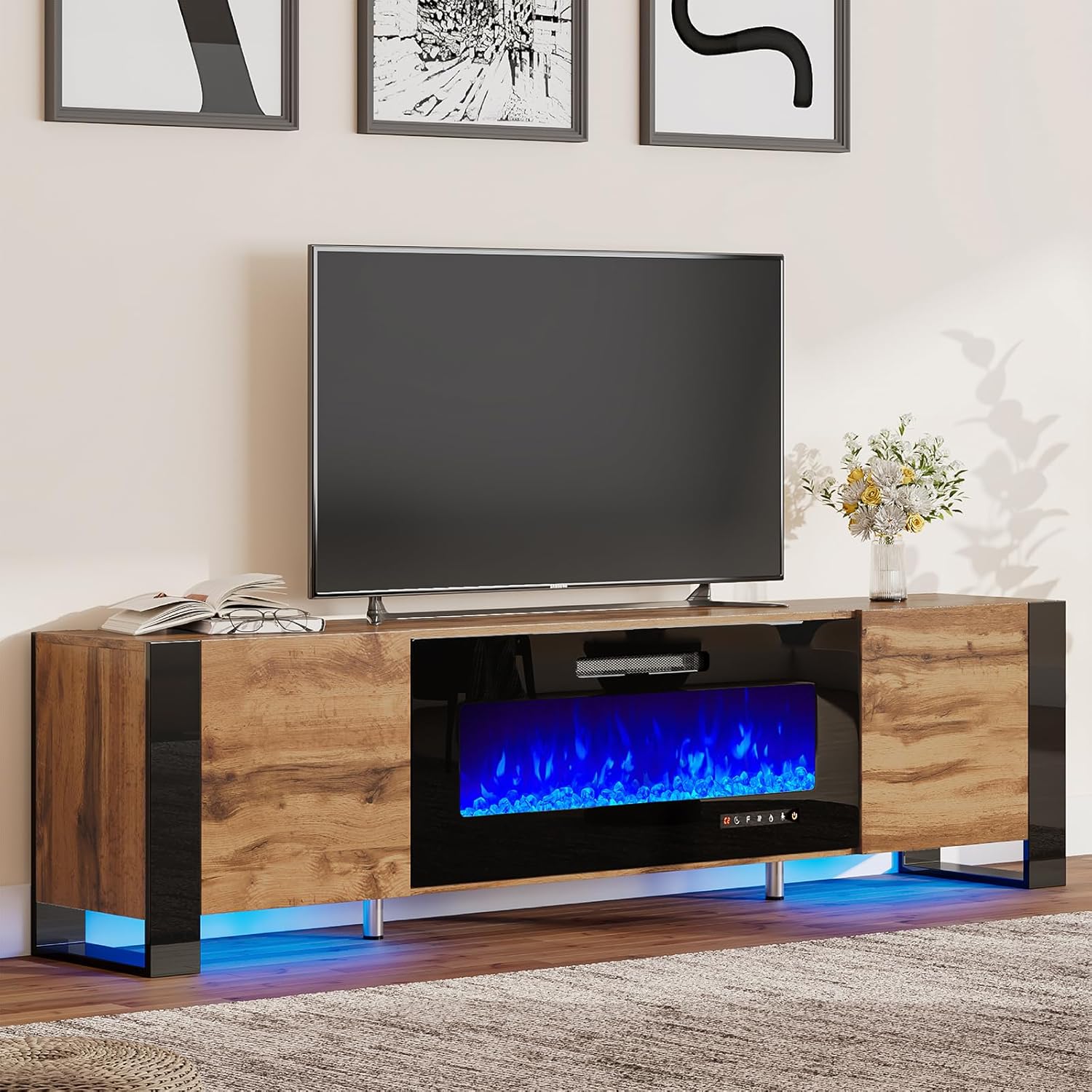 AMERLIFE Fireplace TV Stand with 36