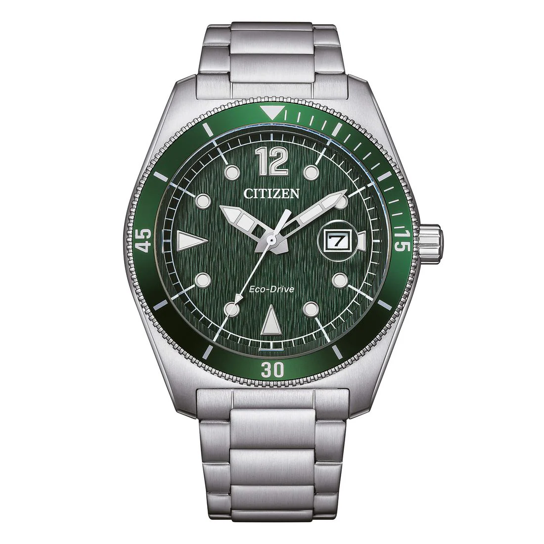 Orologio Citizen Marine in acciaio quadrante verde texturizzato AW1880-55X