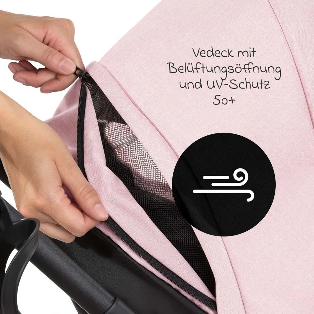 Kombi-Kinderwagen Vision X Duoset Silver - Melange Rose