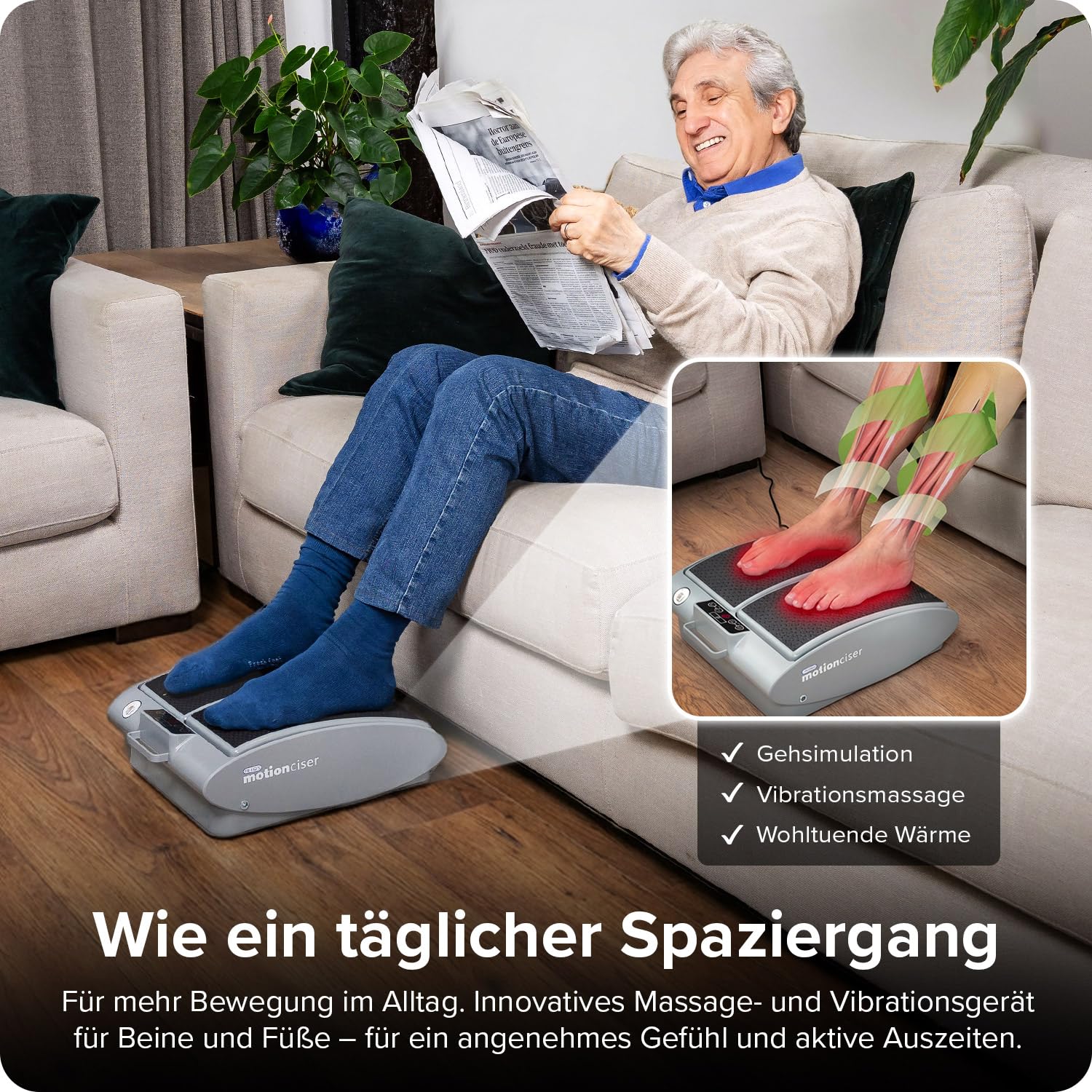 Dr Ho MotionCiser Fit elektrisches Fußmassagegerät für Fussmassage und Entspannung zu Hause