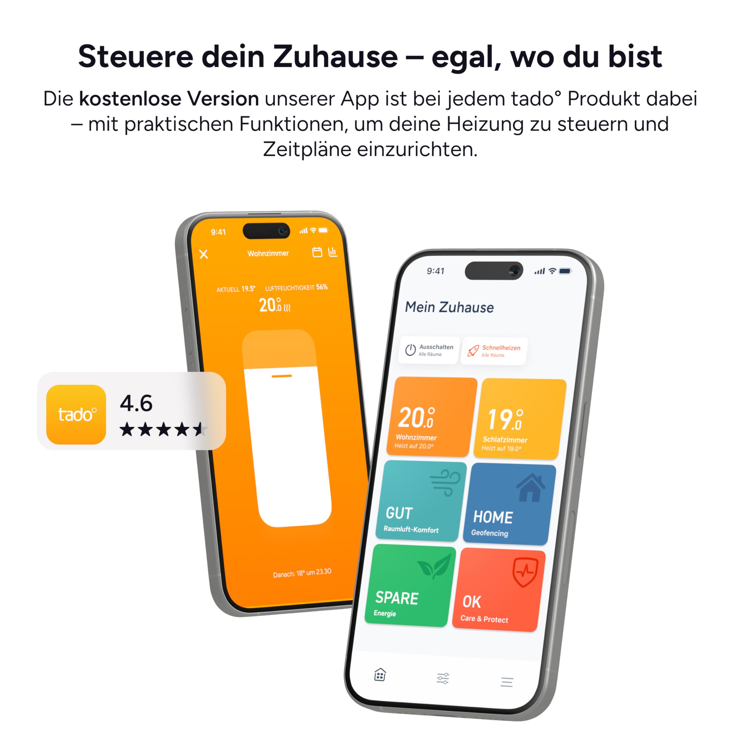 tado° Smartes Heizkörperthermostat X Starter Kit mit Bridge X für intelligente Heizungssteuerung