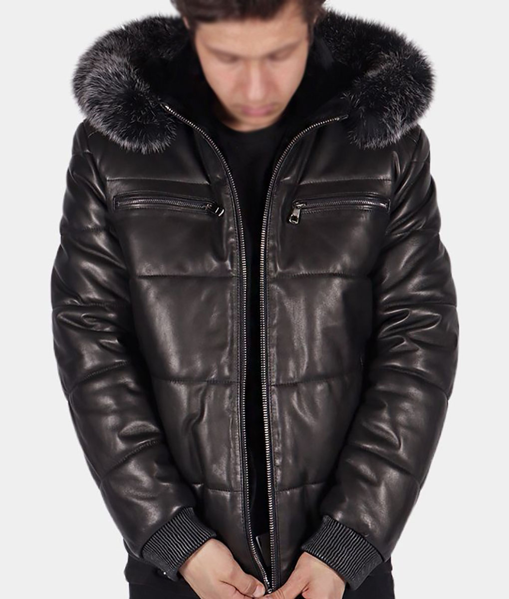 Desmond Leather Puffer Jacket